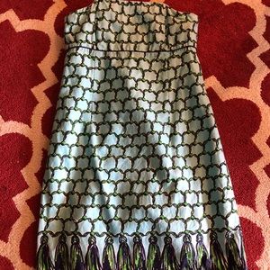 Lilly Pulitzer strapless tassel dress